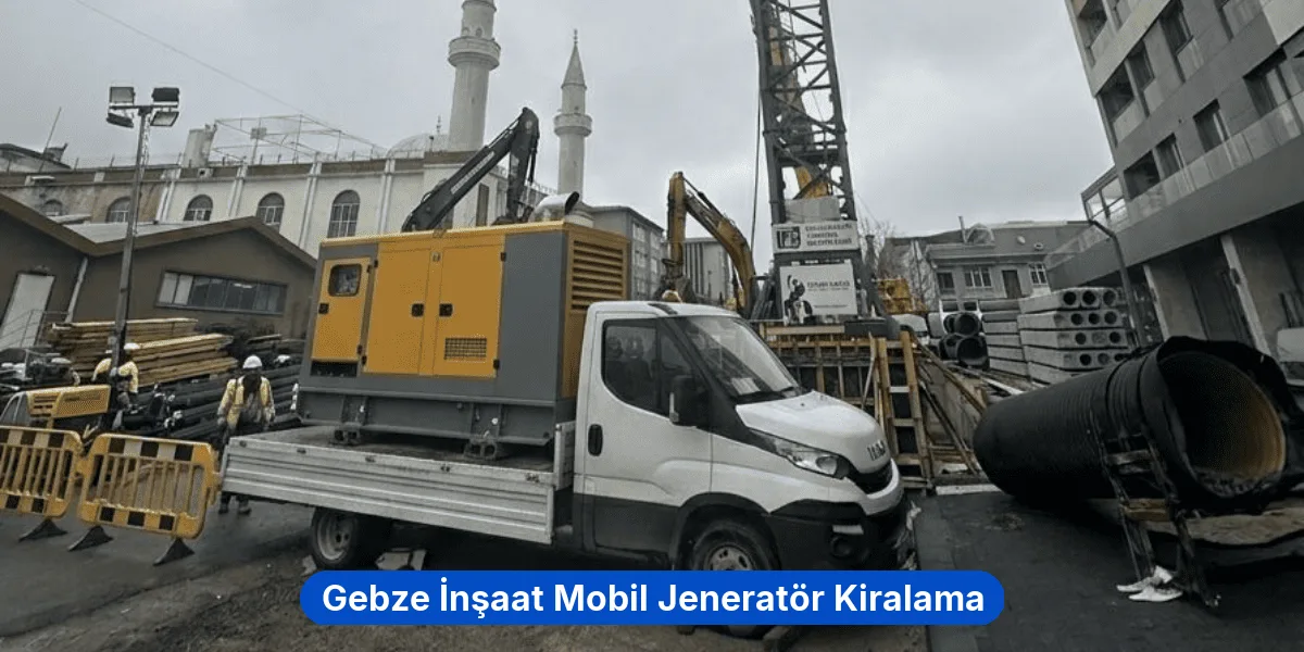 Gebze İnşaat Mobil Jeneratör Kiralama